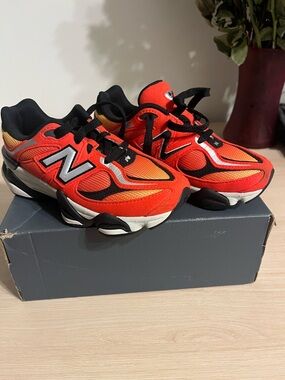 New Balance Kids Orange and Yellow Athletic Sneakers